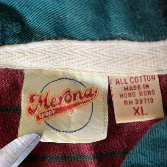 Awesome 1980s Merona Sport Polo Style Sweatshirt Size XL Made in Hong Kong - Picture 5 of 6
